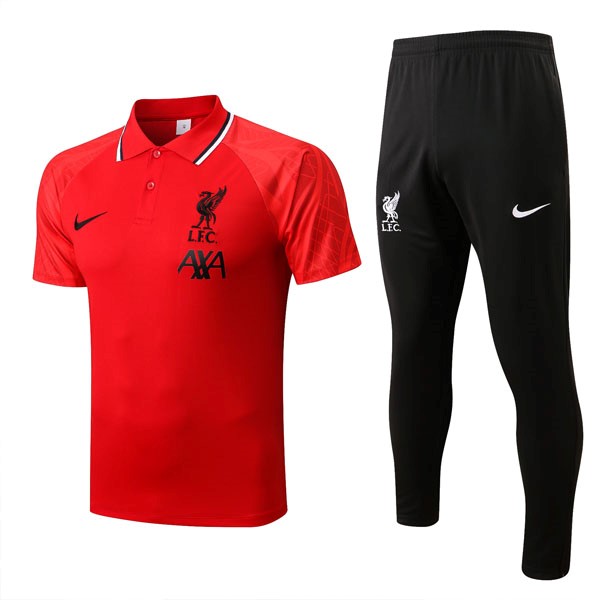 Polo Liverpool Conjunto Completo 2022 2023 Rojo